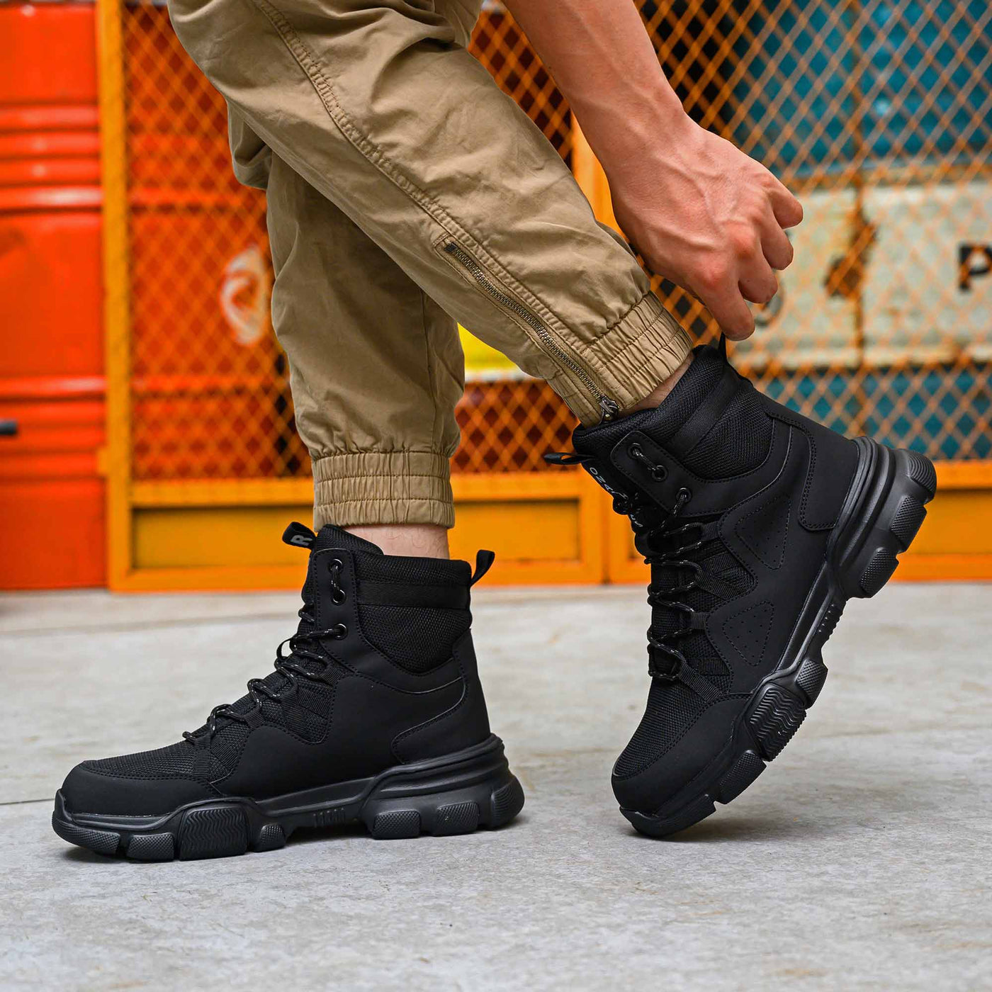 Safety Boots Steel Toe Cap Work Boots Mens Safety Shoes Site Boots ...