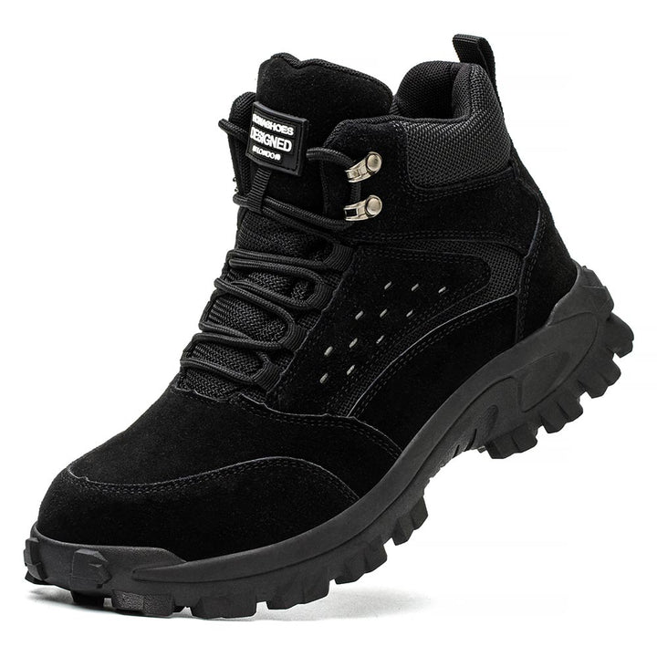 Safety Boots Steel Toe Cap Work Boots Mens Safety Shoes Tiger Black Rona Shoes