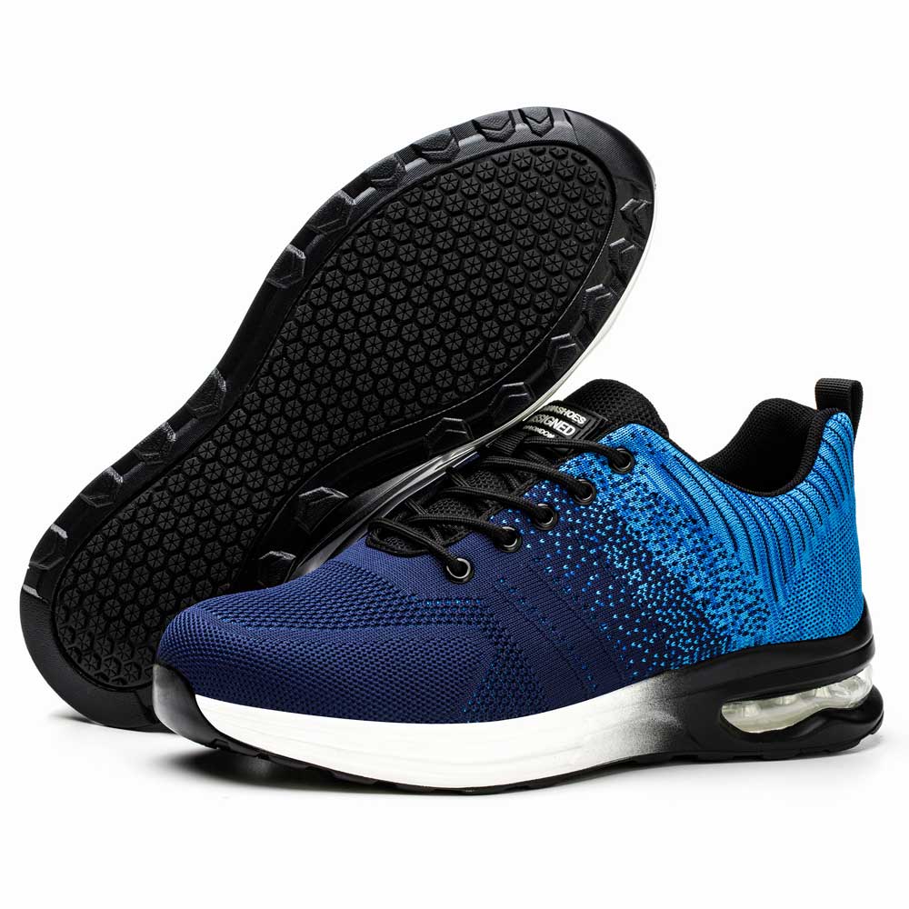 Safety Shoes Steel Toe Cap Shoes Work Shoes Comfortable and Light Safety Trainers Slip and Oil Resistant For Men Women and Ladies Delta Blue Rona Shoes