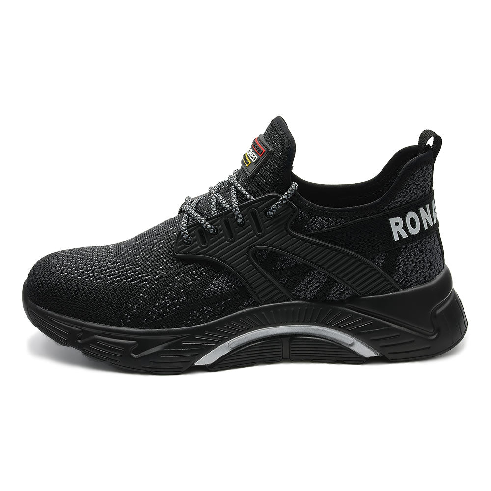 Safety Shoes Steel Toe Cap Shoes Work Shoes Comfortable and Light Safety Trainers Slip and Oil Resistant For Men Women and Ladies Venus Black Rona Shoes