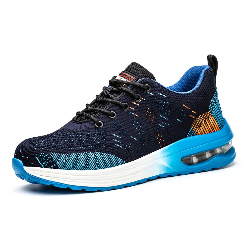 Safety Shoes Steel Toe Cap Shoes Work Shoes Comfortable and Light Safety Trainers Slip and Oil Resistant For Men Women and Ladies Alpha Blue Rona Shoes