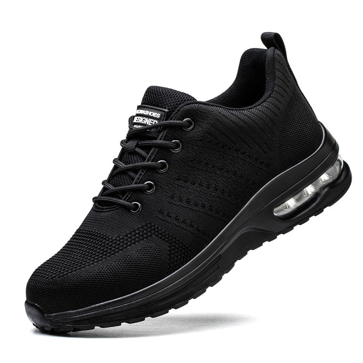Safety Shoes Steel Toe Cap Shoes Work Shoes Comfortable and Light Safety Trainers Slip and Oil Resistant For Men Women and Ladies Delta Black Rona Shoes