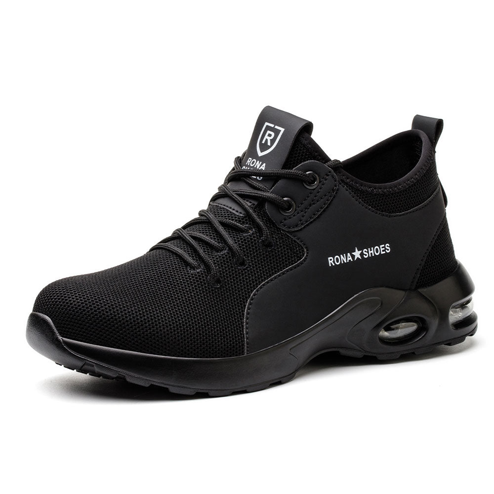 Womens black steel toe shoes on sale